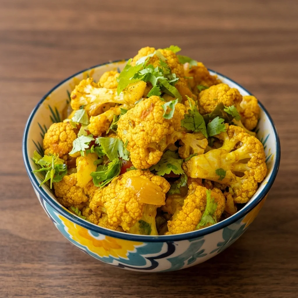 Vegetable sabzi at Golden Curry, vegetarian Indian restaurant in North Winnipeg